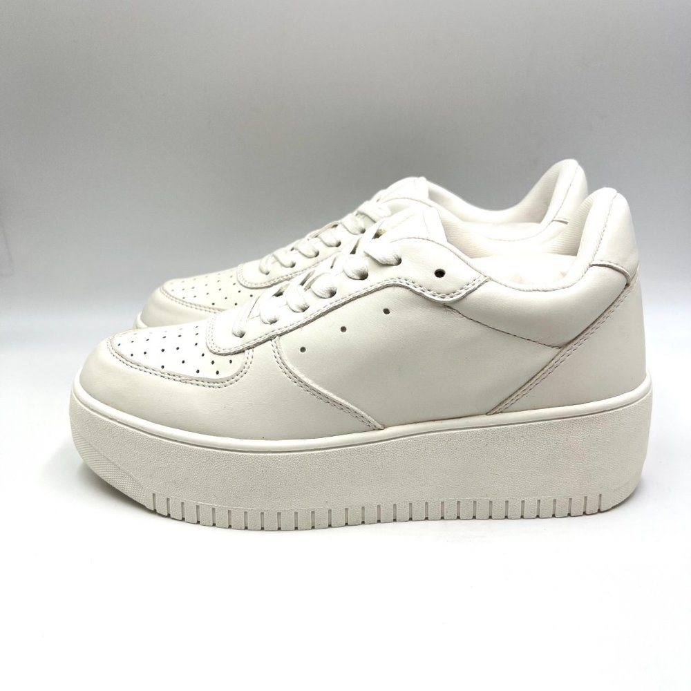 Steve Madden Womens Size 10 10M Rocket White Chunky Platform Sneaker Shoes - Picture 6 of 13